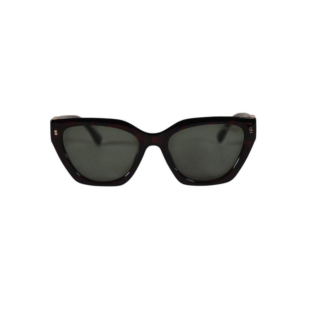 Steve Madden SHAINEY Cat Eye Women's Sunglasses - Dark Tortoise / Green - NWT